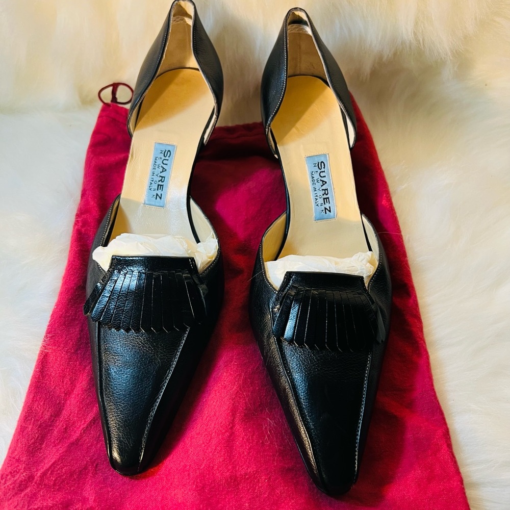 Suarez black leather elegant shoes 🖤
